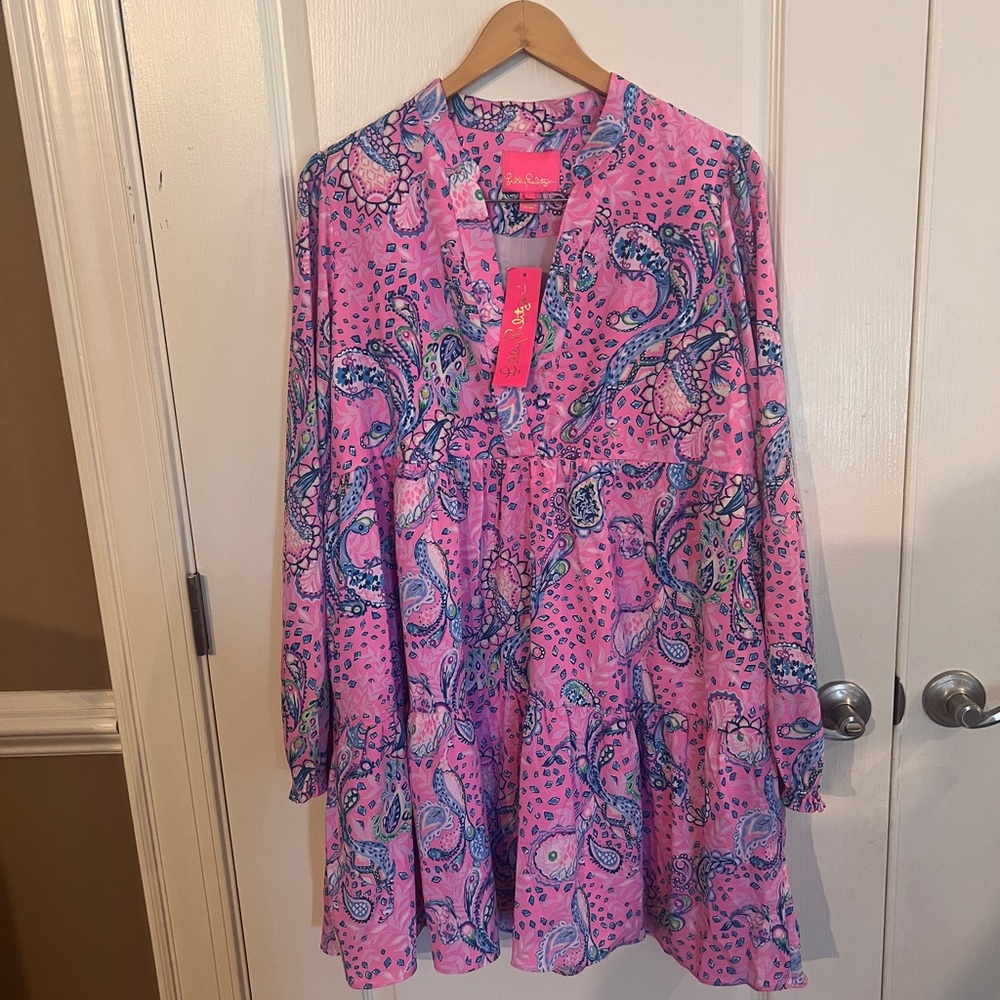 Lilly Pulitzer Winona Dress Plumeria Pink Strut Your Stuff see description - Picture 3 of 6